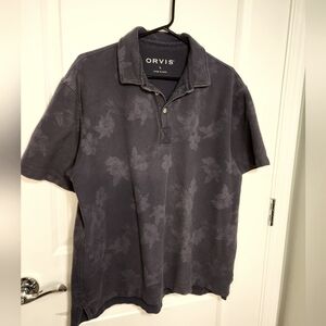 Orvis, Mens Navy Floral Large Shirt